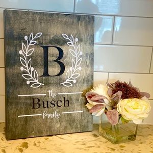 Customized family name sign - plywood